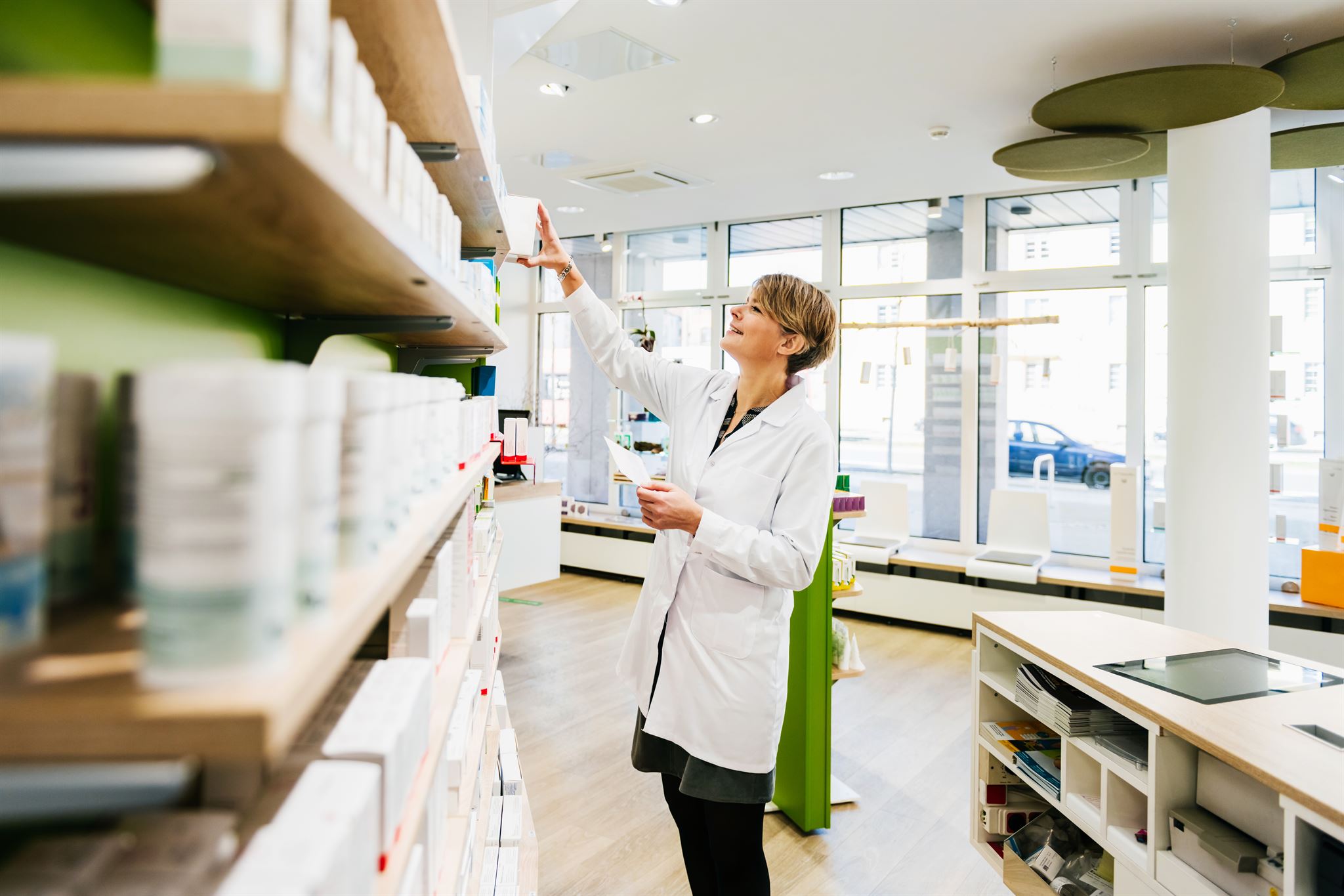 Stocking-shelves-at-pharmacy